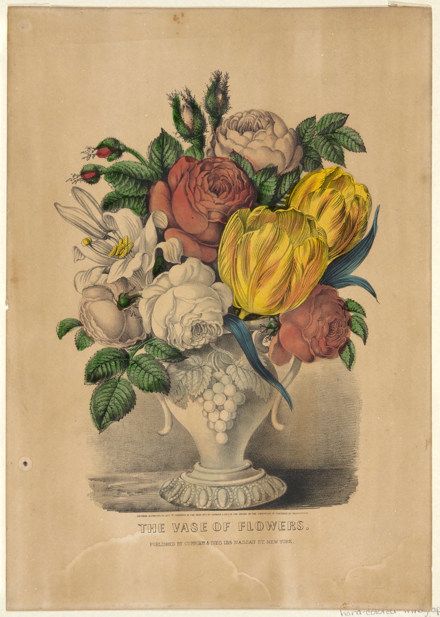 O vaso de flores de Currier and Ives