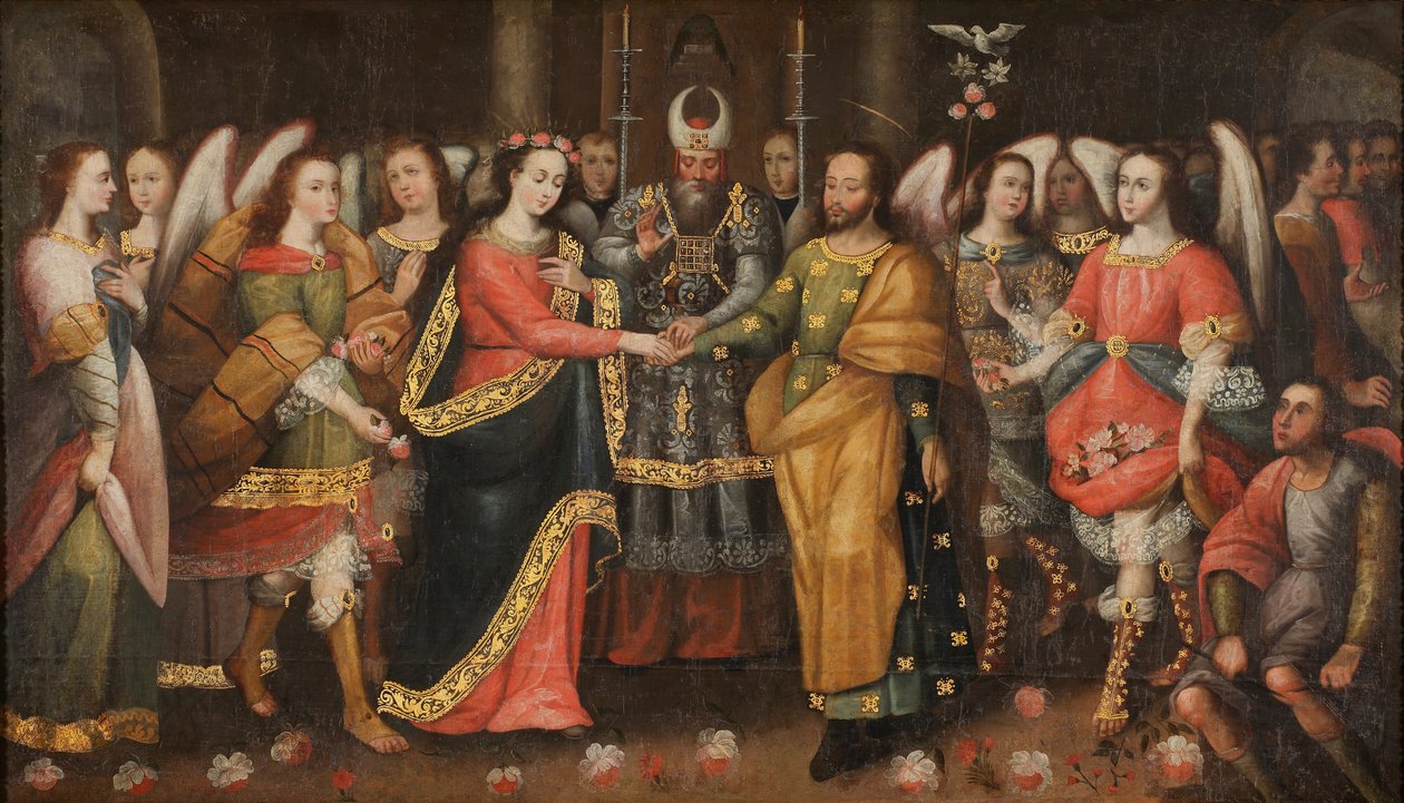 O casamento da virgem de Cuzco School