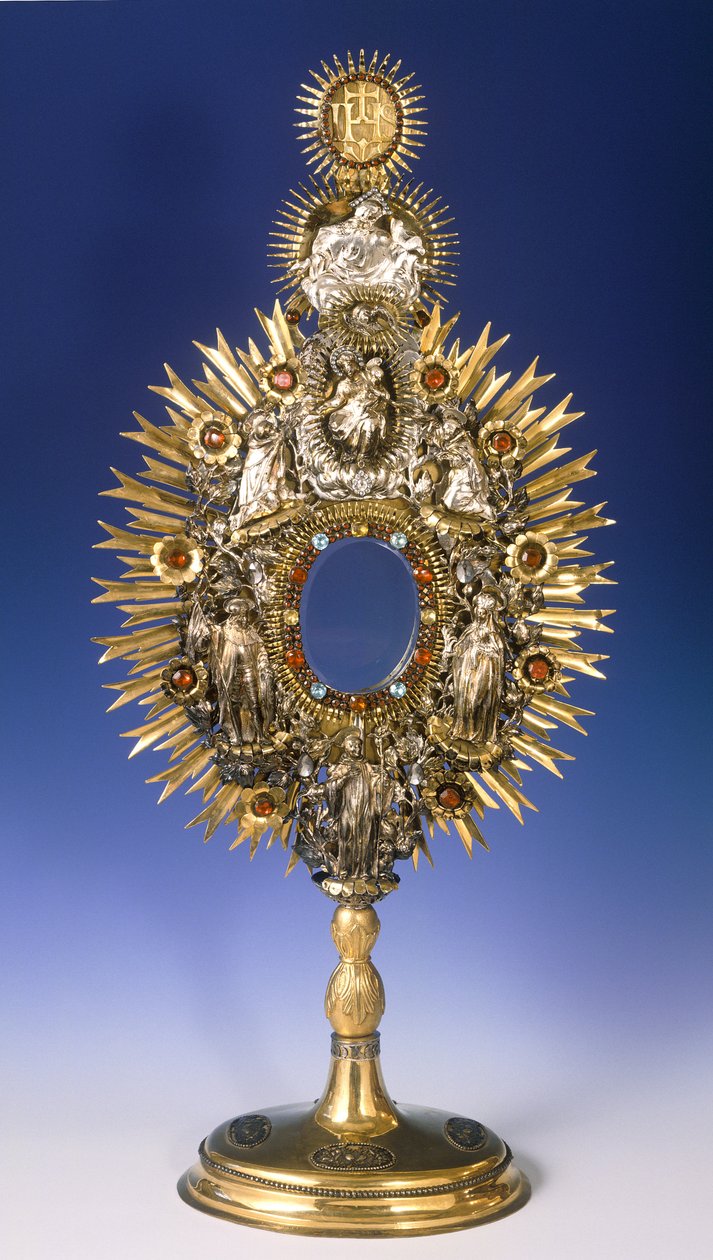 Ostensório barroco (prata com jóias e dourado) de Czech School