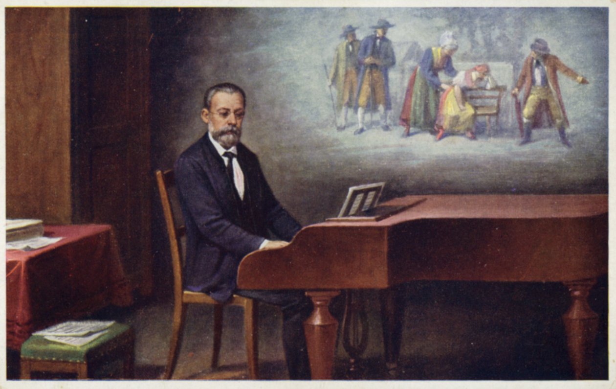 Retrato de Bedrich Smetana de Czech School