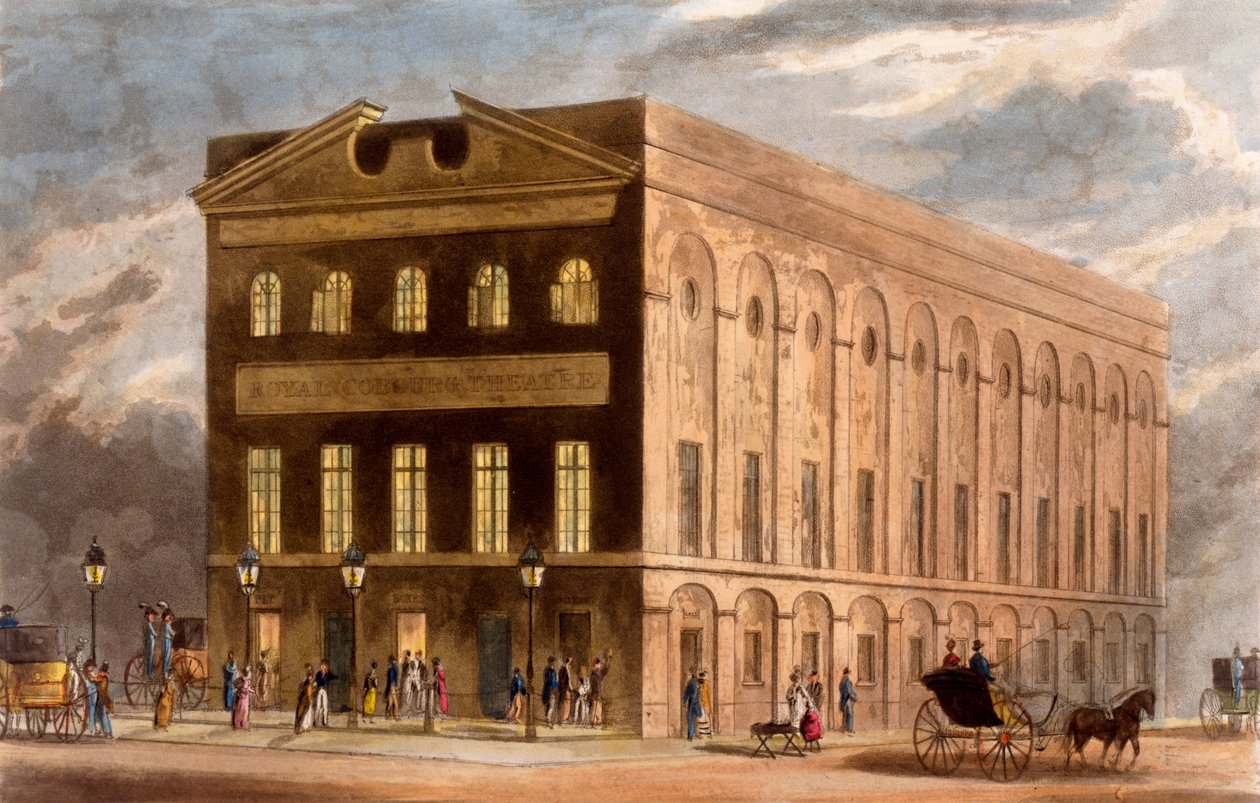 O Teatro Real Couborg, 1826 de Daniel Havell