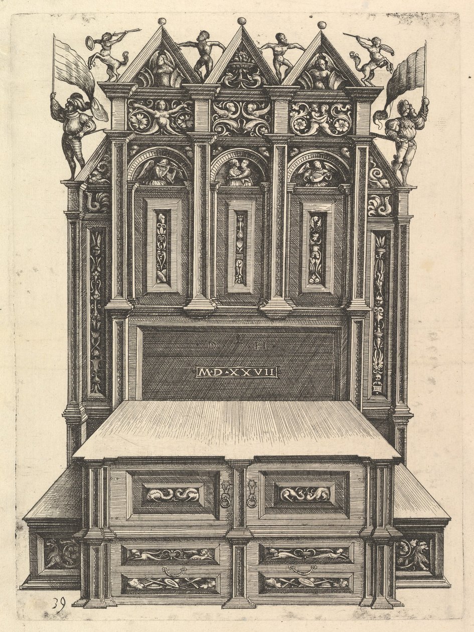 Design para uma cama, 1527. de Daniel Hopfer