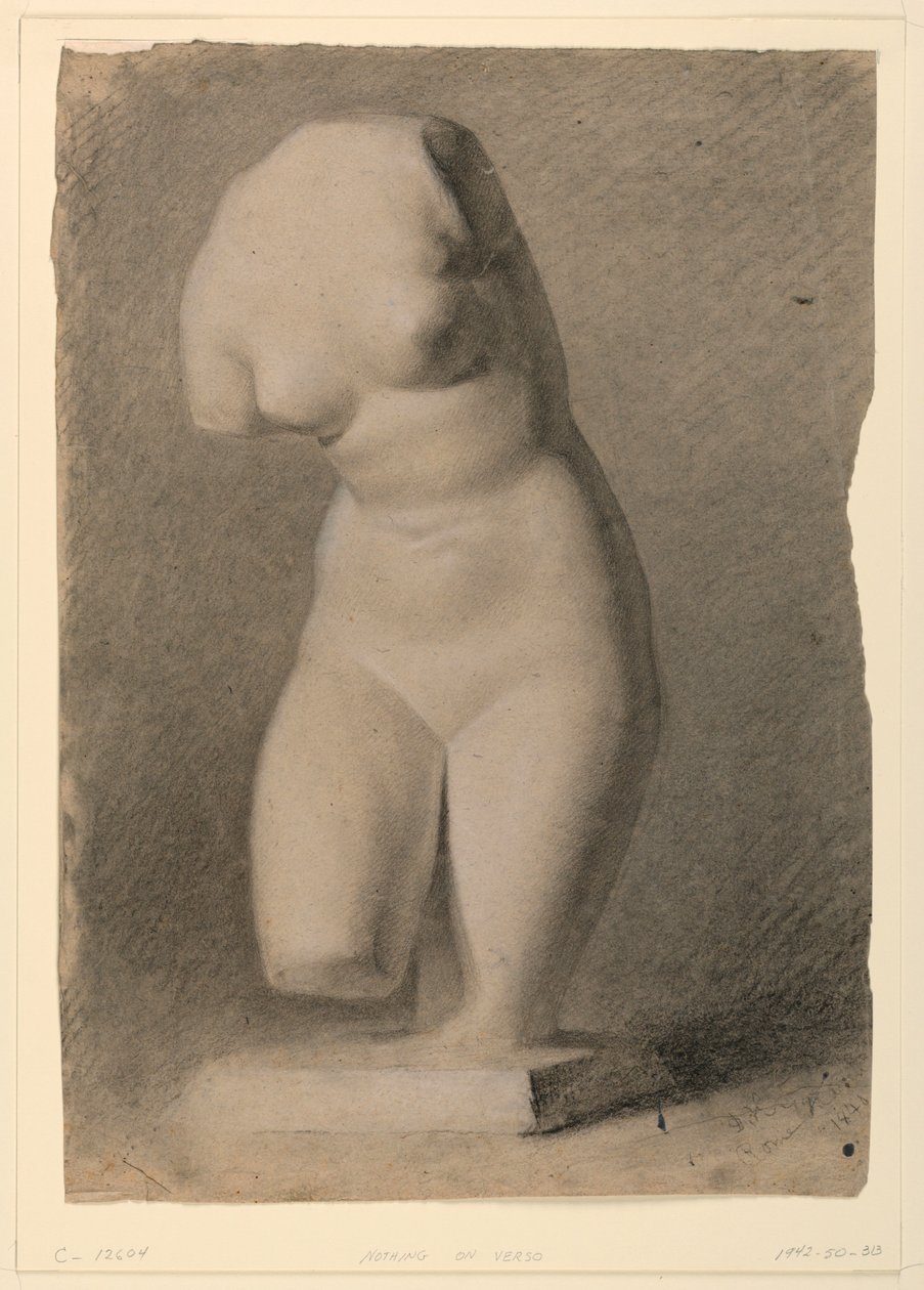 Torso feminino de gesso de Daniel Huntington