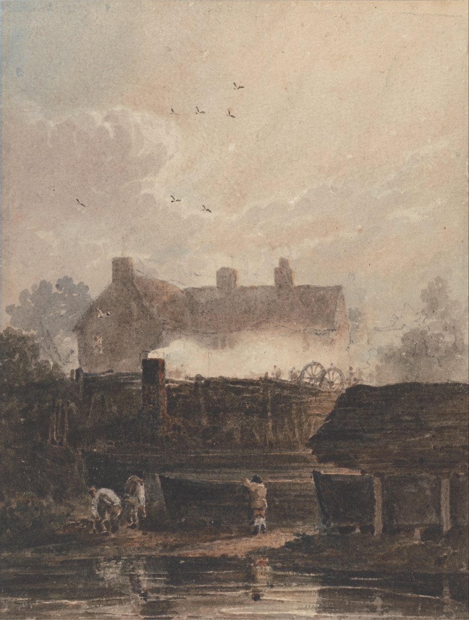 Construção de barco de David Cox
