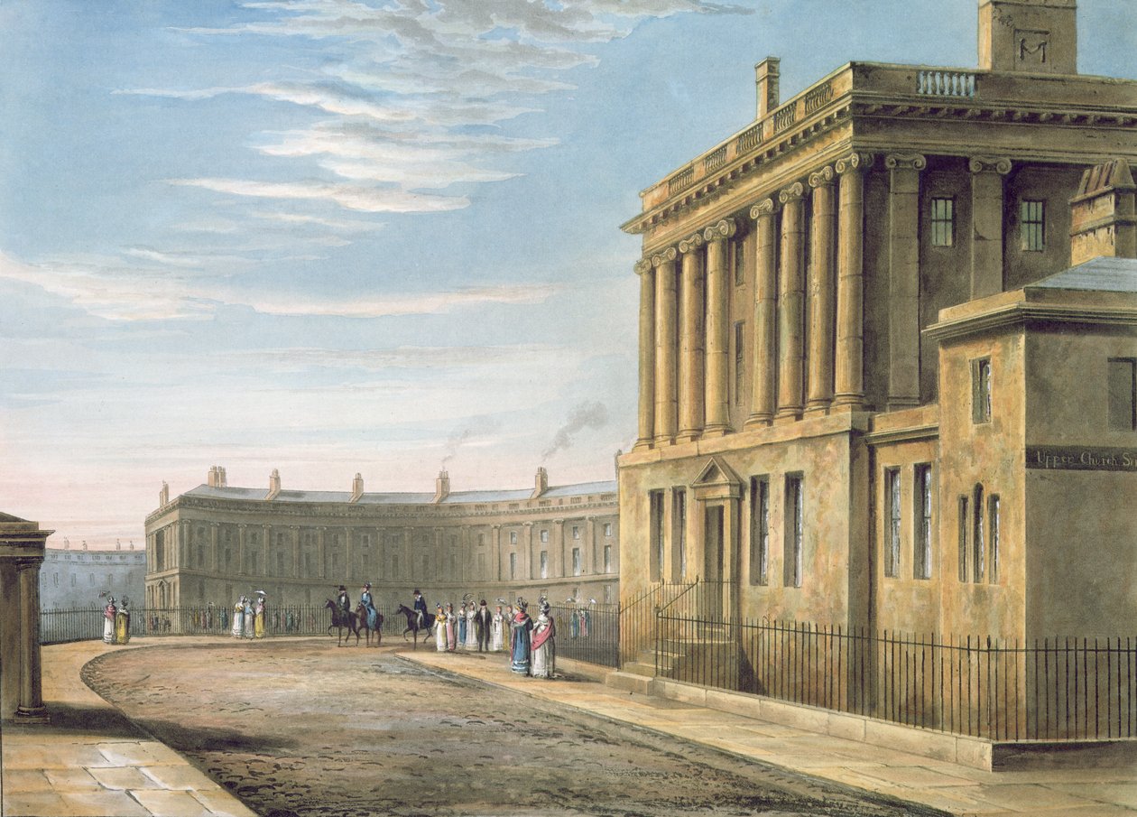 O Crescente Real, Bath 1820 de David Cox