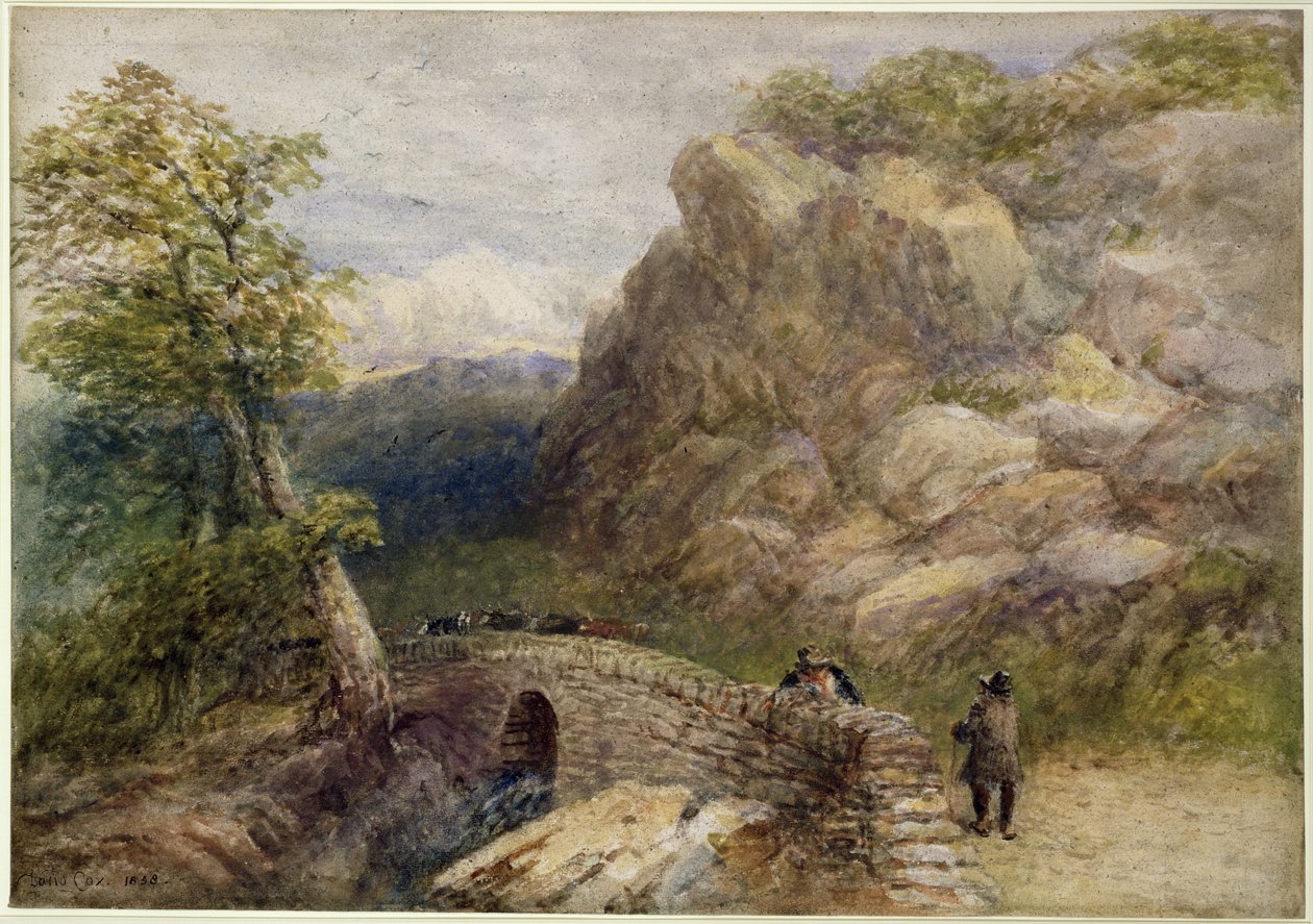 Vista em North Wales, 1858 de David Cox