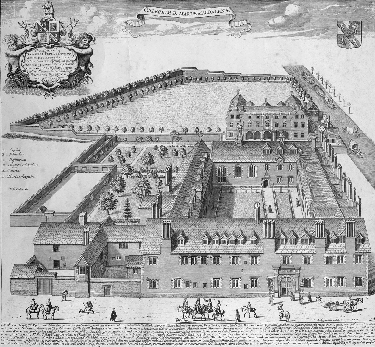 Magdalene College, Cambridge de David Loggan