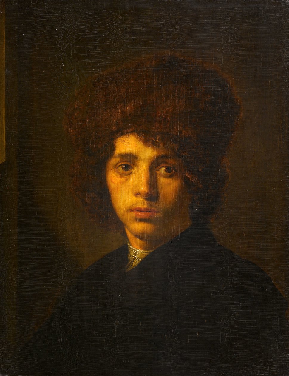 Jovem com um chapéu de pele de David Bailly