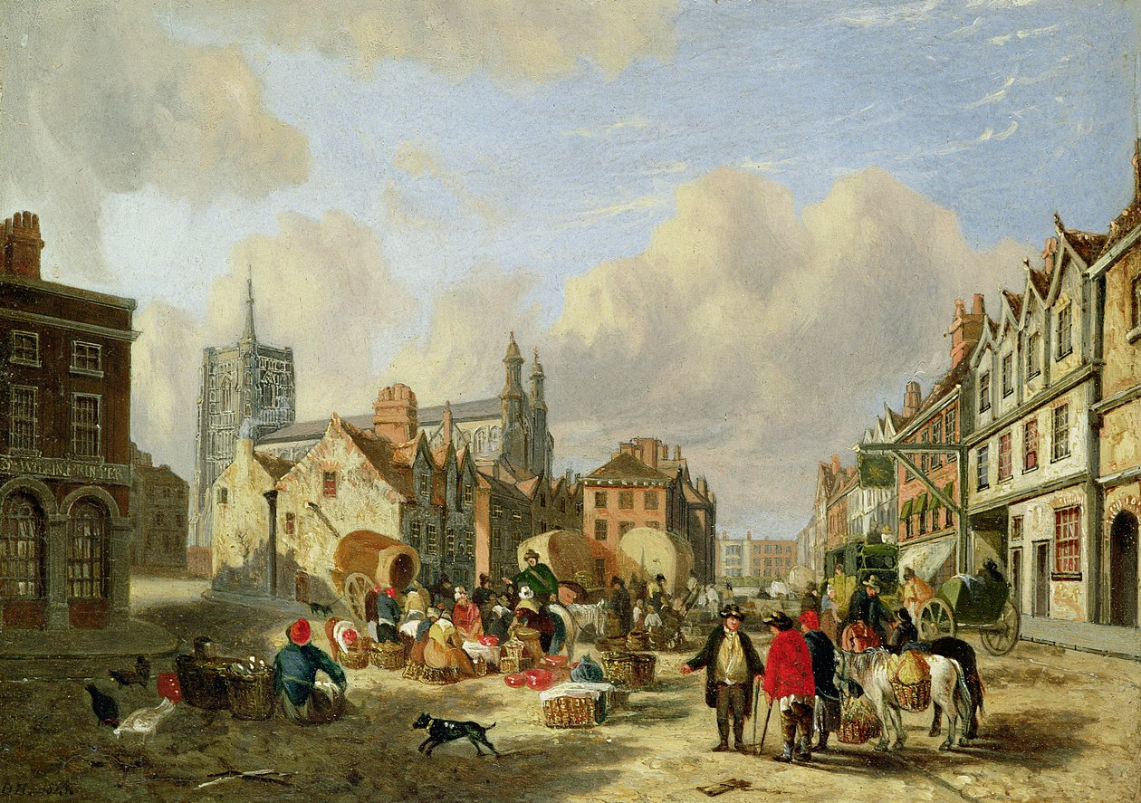 O Haymarket, Norwich, 1825 de David Hodgson