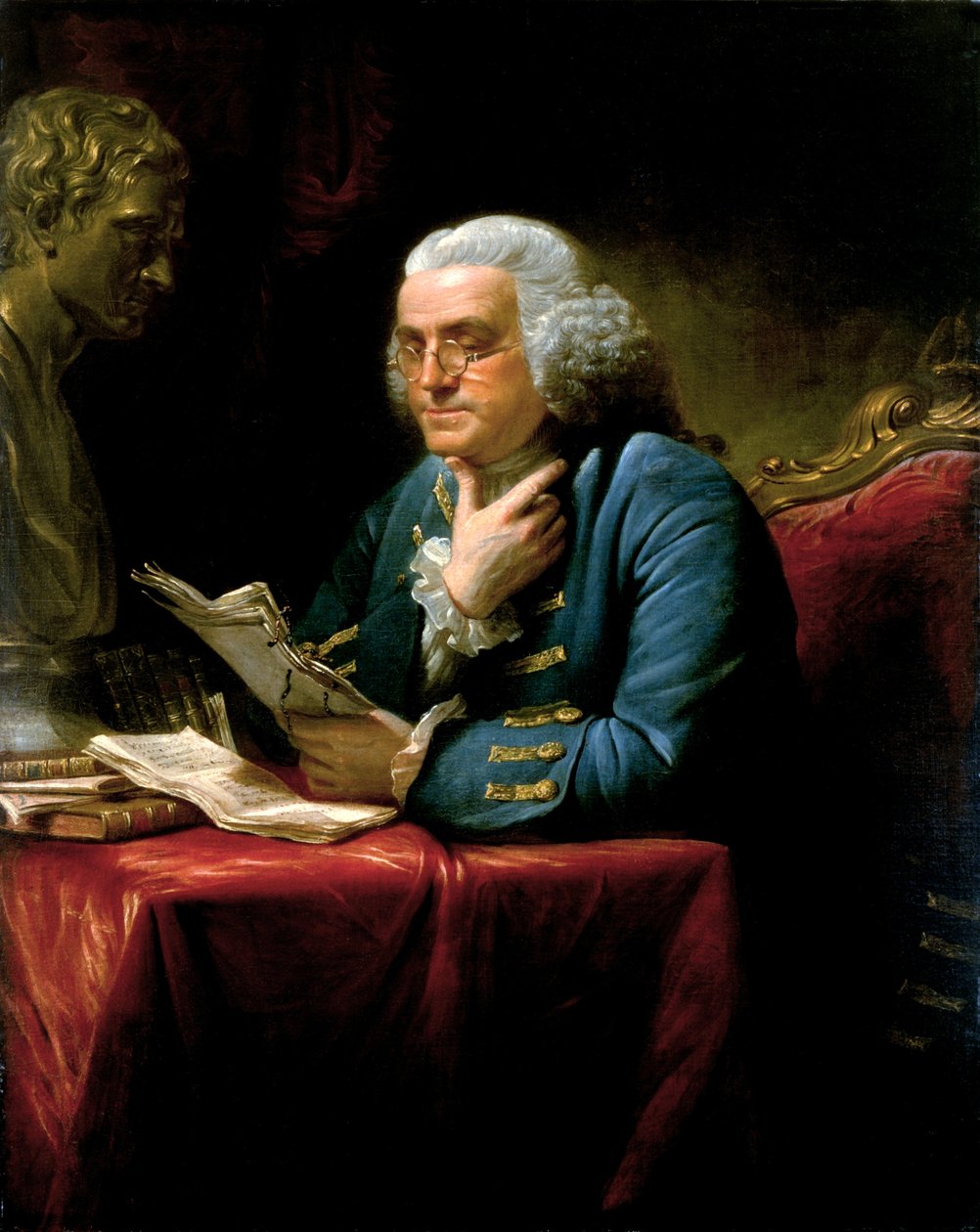 Retrato de Benjamin Franklin de David Martin