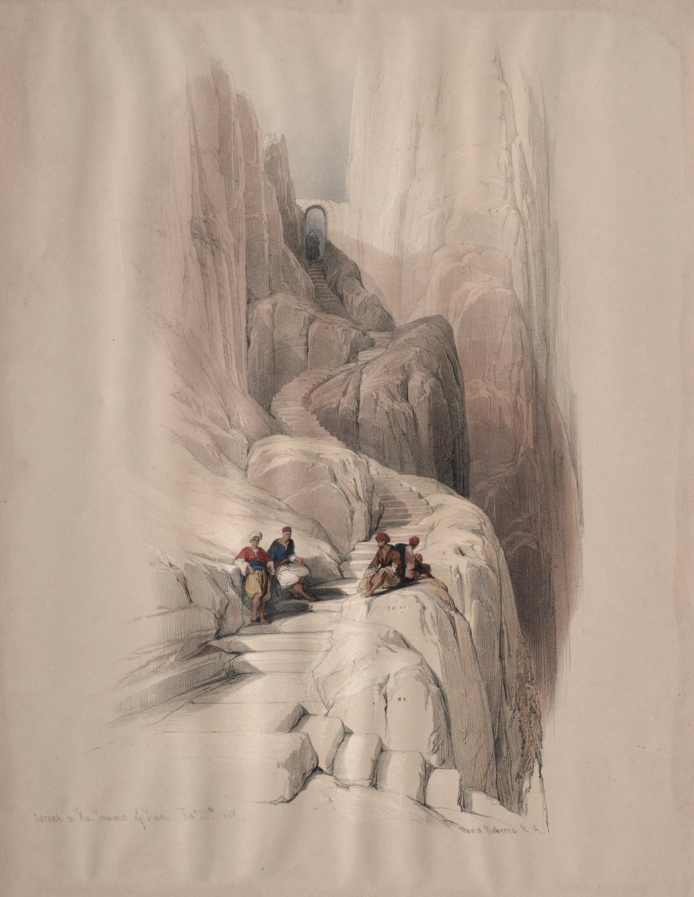 Subida ao cume do Sinai de David Roberts