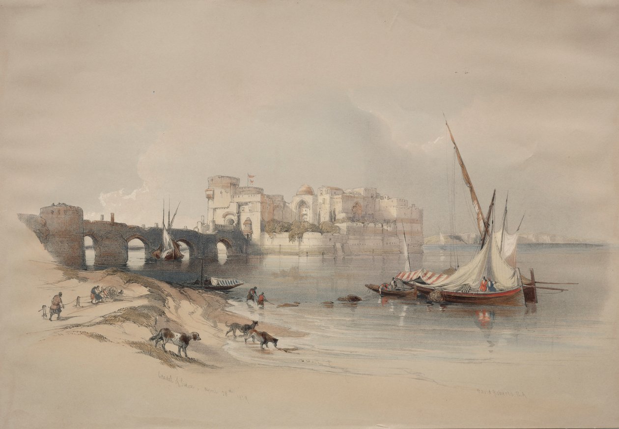 Cidadela de Sidon, 1839. de David Roberts