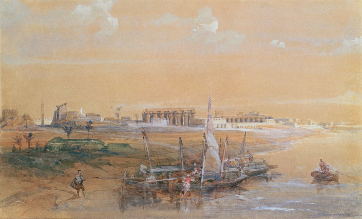 Luxor no Nilo, 1839 (wc) de David Roberts