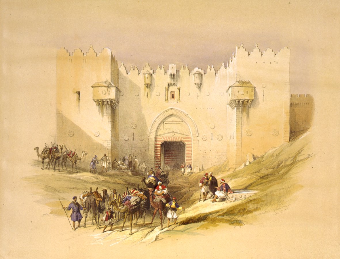 A Porta de Damasco, Jerusalém de David Roberts