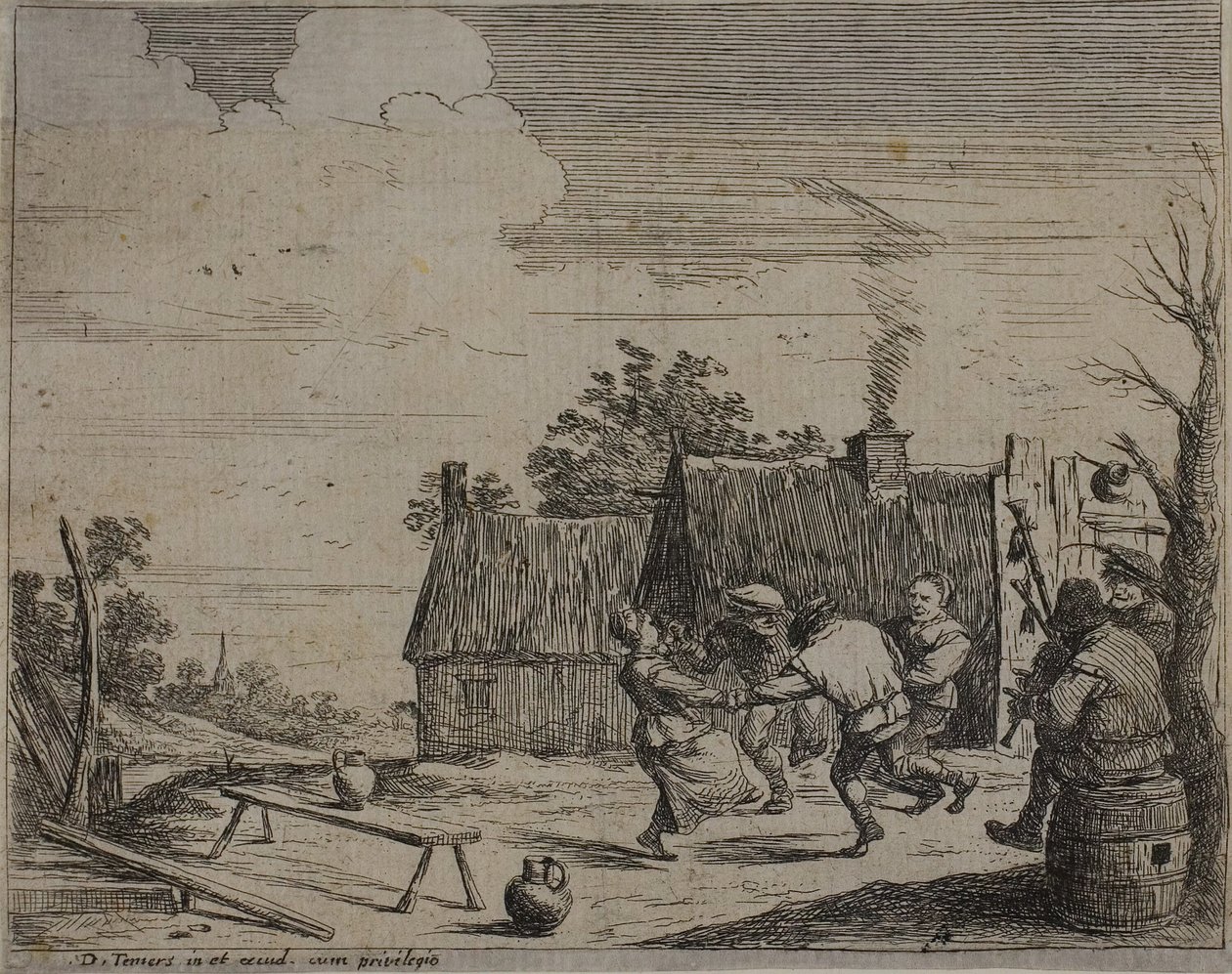 Dança circular de David Teniers the Younger