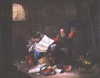 O Alquimista de David the Elder Teniers
