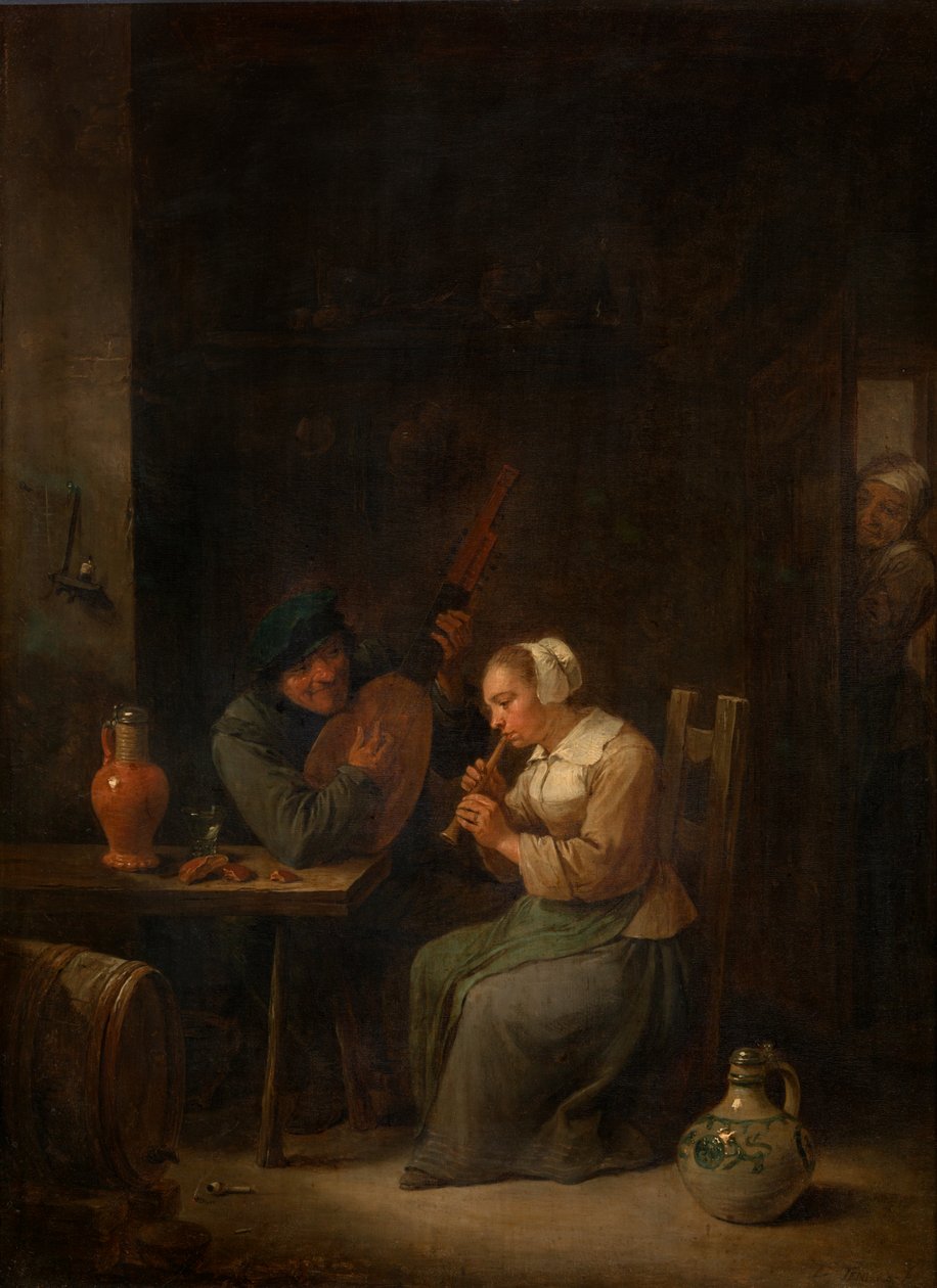 Dueto (óleo) de David the Younger Teniers