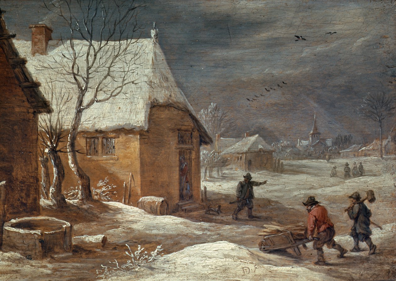 Inverno (painel) de David Teniers the Younger