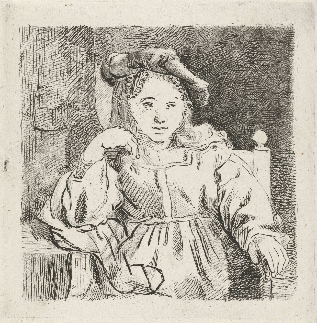 Menina sentada de David van der Kellen