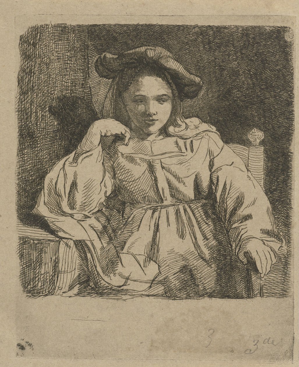 Garota sentada de David van der Kellen