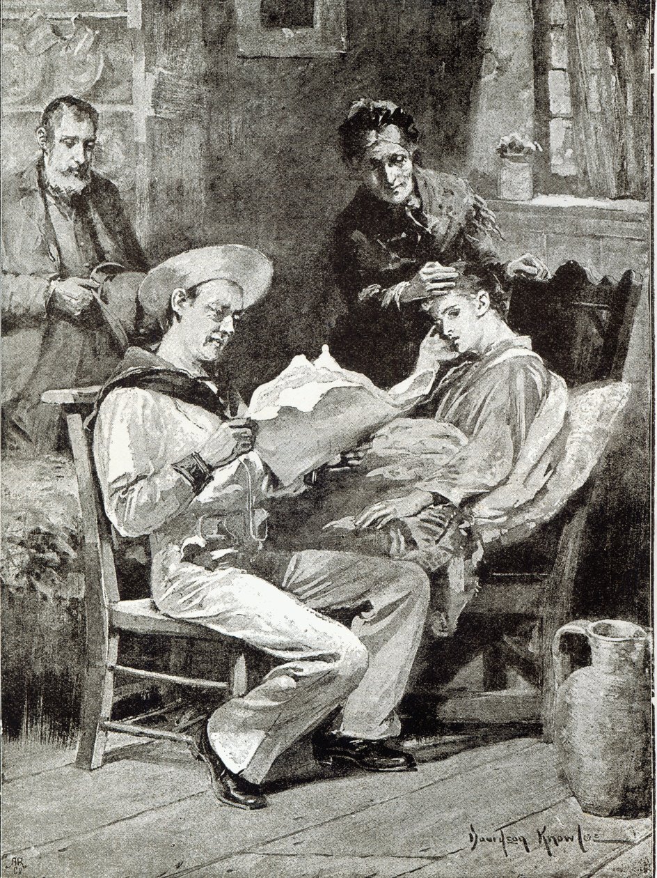 O Herói da Aldeia, de &39;Leisure Hour&39;, 1891 de Davidson Knowles