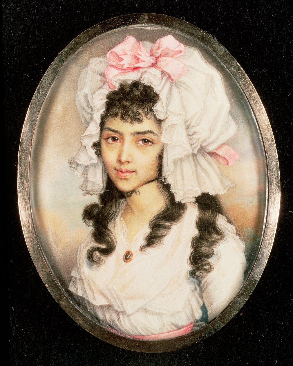 Retrato em miniatura de uma menina de Diana