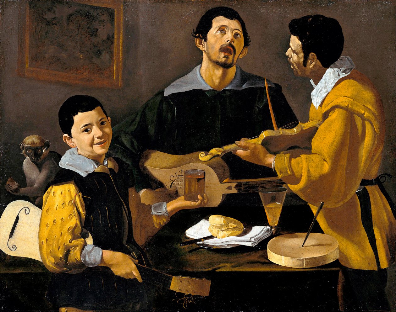 Os três músicos, ca 1616 de Diego Velázquez