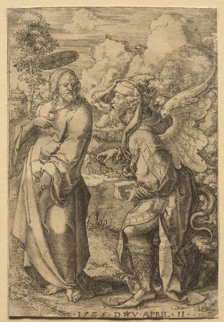 Tentação de Cristo, 1525. de Dirk Vellert