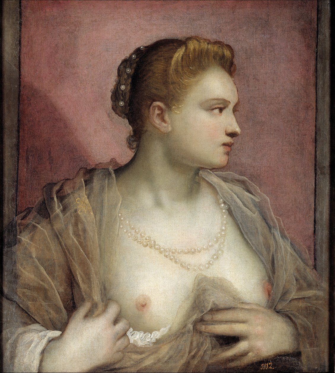 Senhora descobrindo o peito de Domenico Robusti Tintoretto