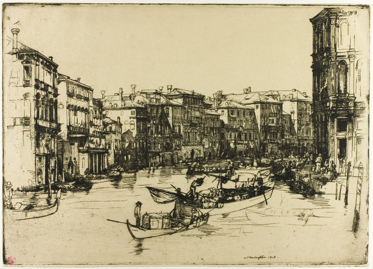 O mercado, Veneza de Donald Shaw MacLaughlan