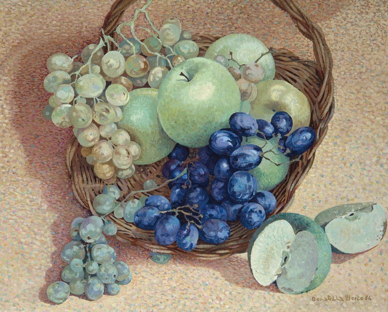 Cesto de uvas e maçãs de Donatella Merlo