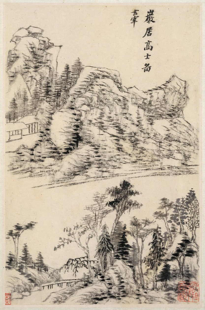 Paisagens de antigos mestres, datadas de 1630. de Dong Qichang