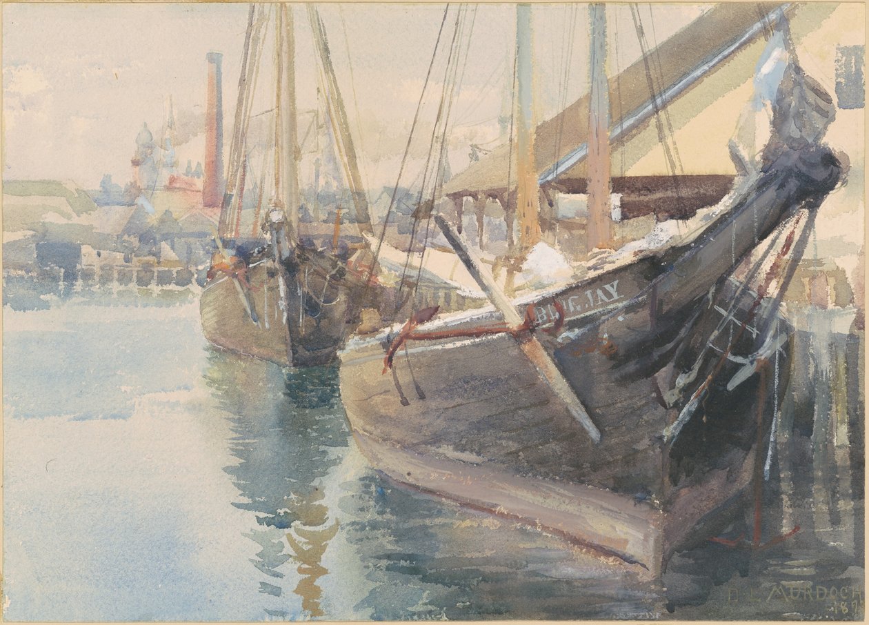Navios no cais de Dora Louise Murdoch