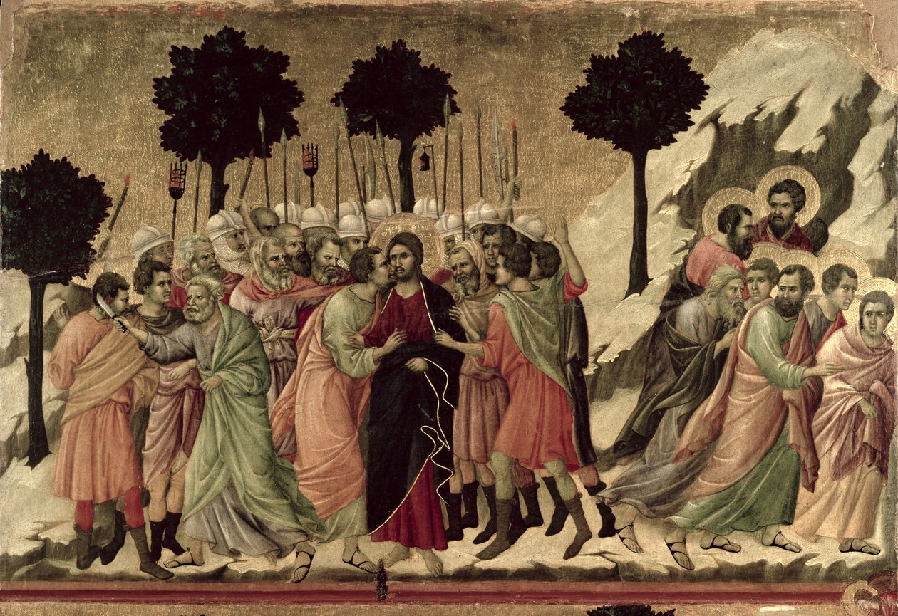 Maesta: traição de Cristo, 1308-11 de Duccio di Buoninsegna