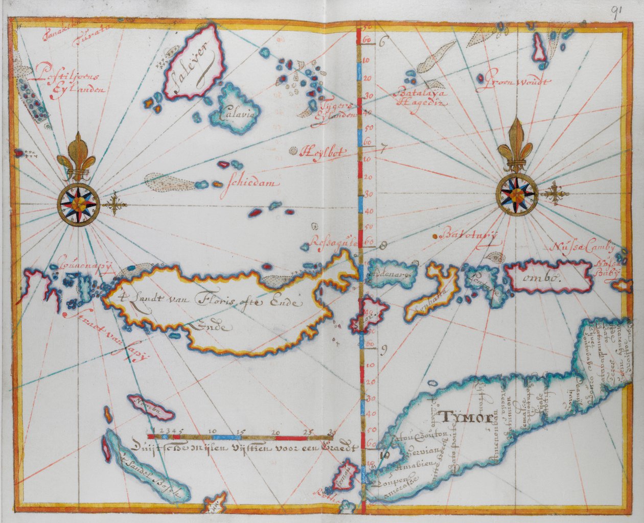 Ilha de Timor e arredores. de Dutch School