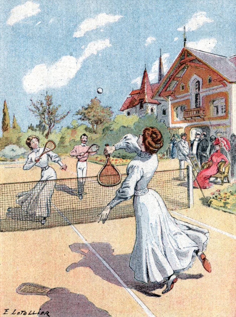 Ténis, c1910 (ilustração) de E. Letellier