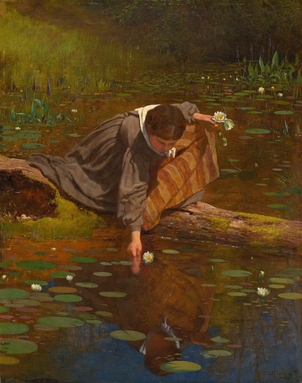 Colhendo Lírios, 1865. de Eastman Johnson