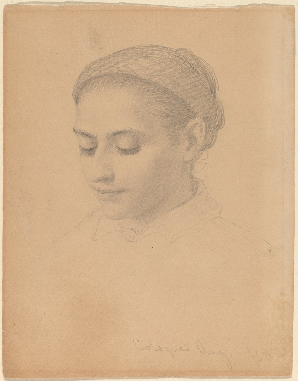 Cabeça de uma jovem de Eastman Johnson