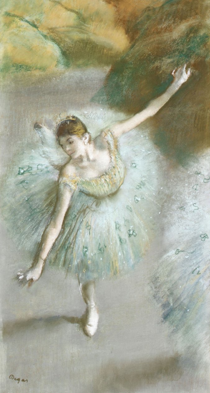 Dançarino em verde, c.1883 de Edgar Degas