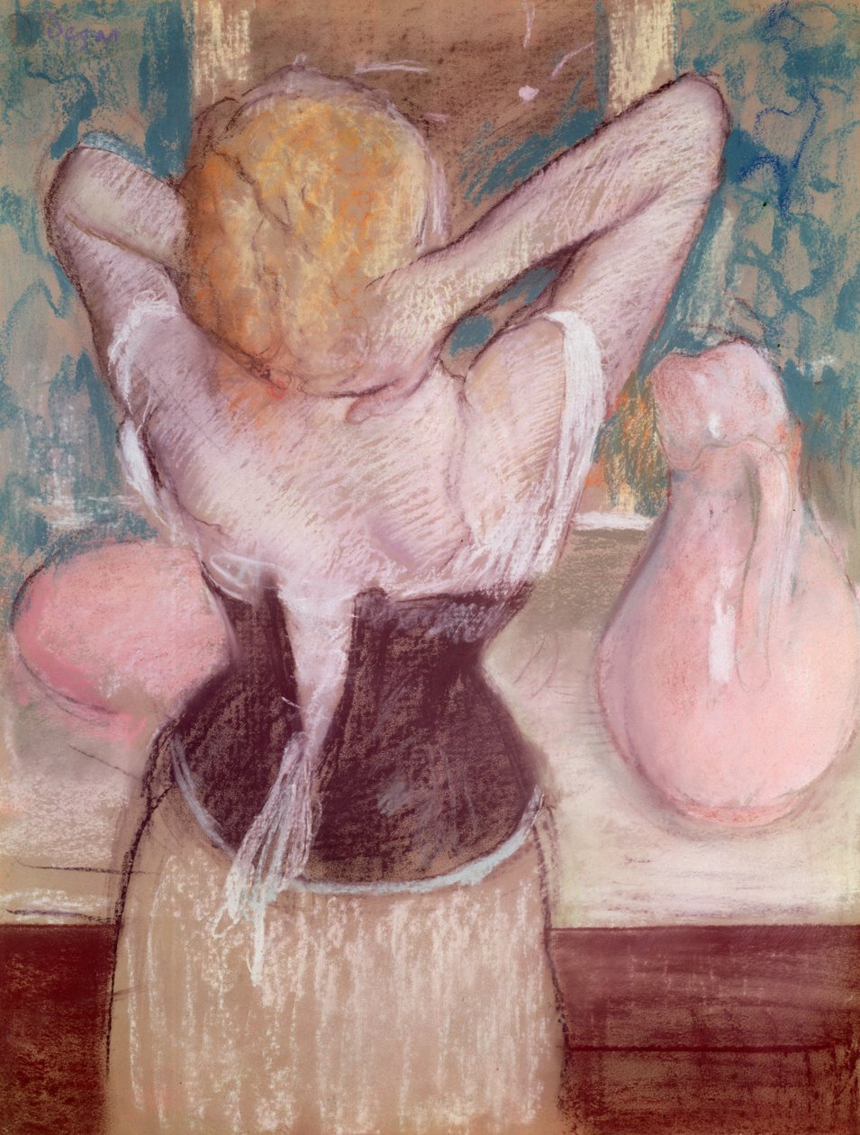 O banheiro (pastel) de Edgar Degas
