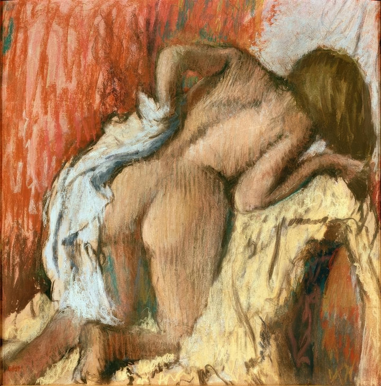 Mulher de secagem de Edgar Degas