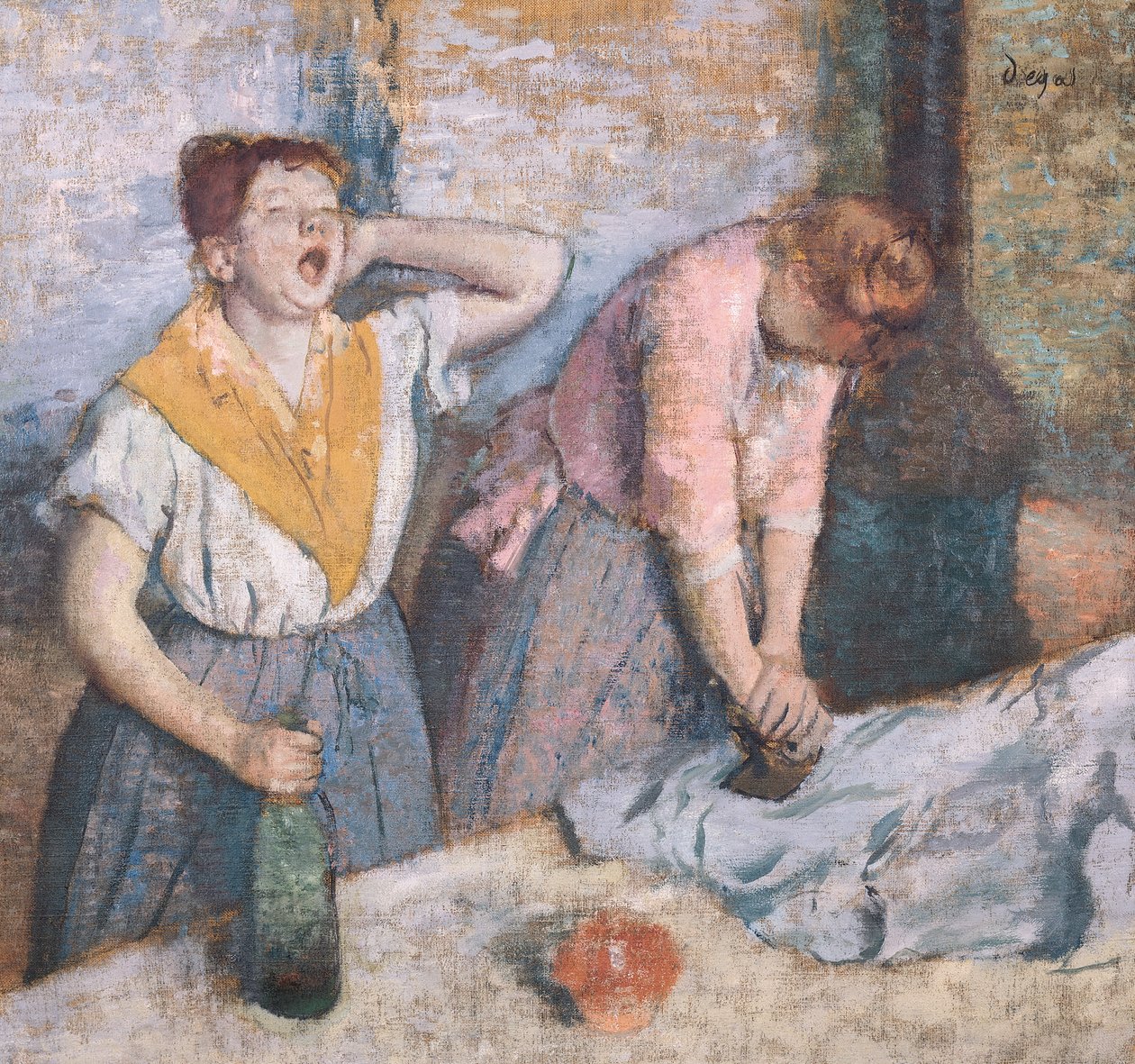 As lavadeiras, c.1884 de Edgar Degas