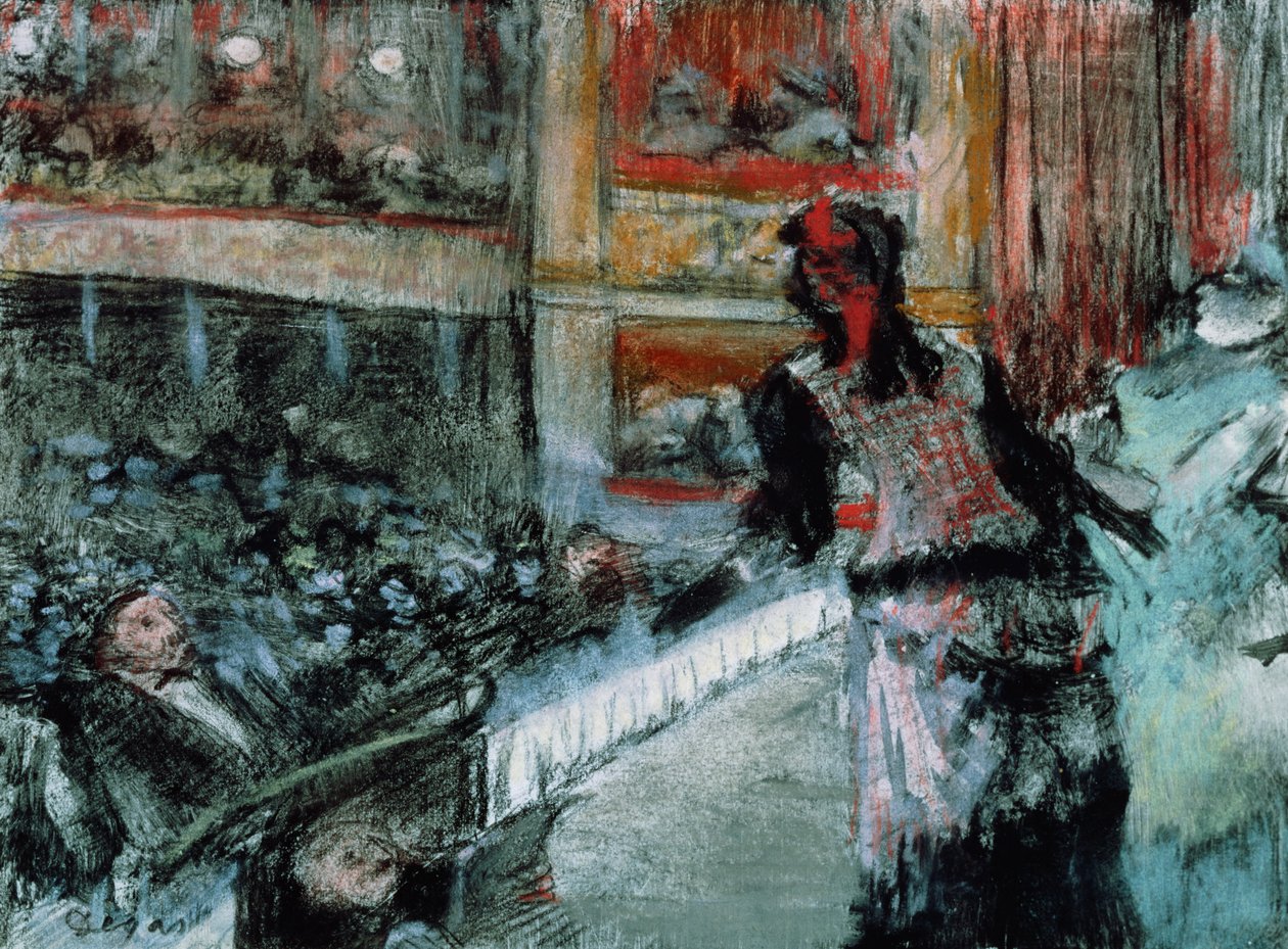 Cena do teatro (pastel) de Edgar Degas