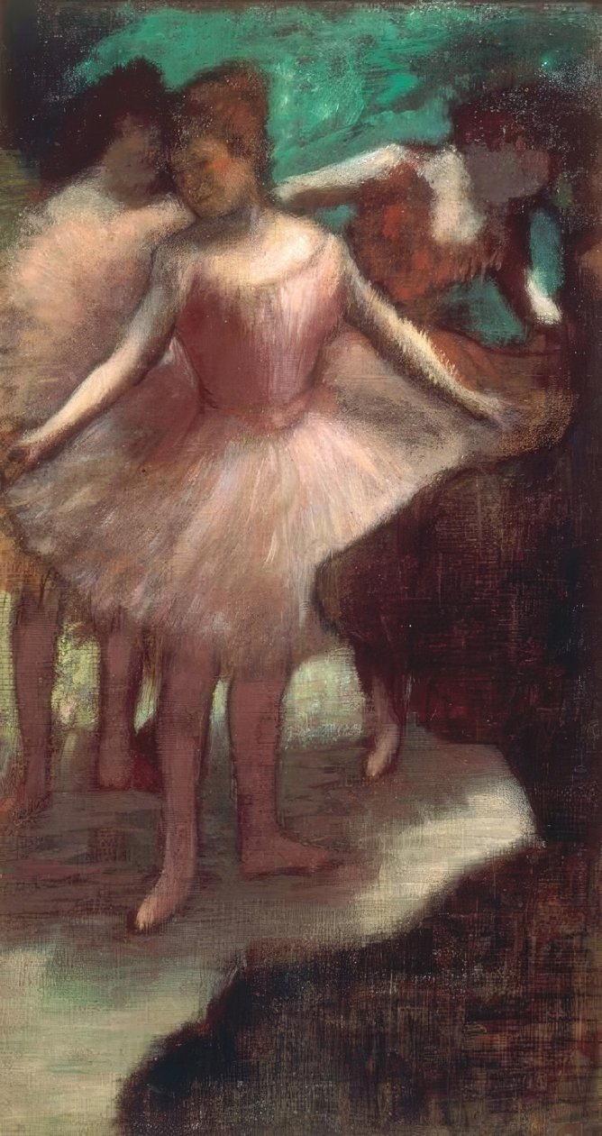 Três dançarinos em rosa de Edgar Degas