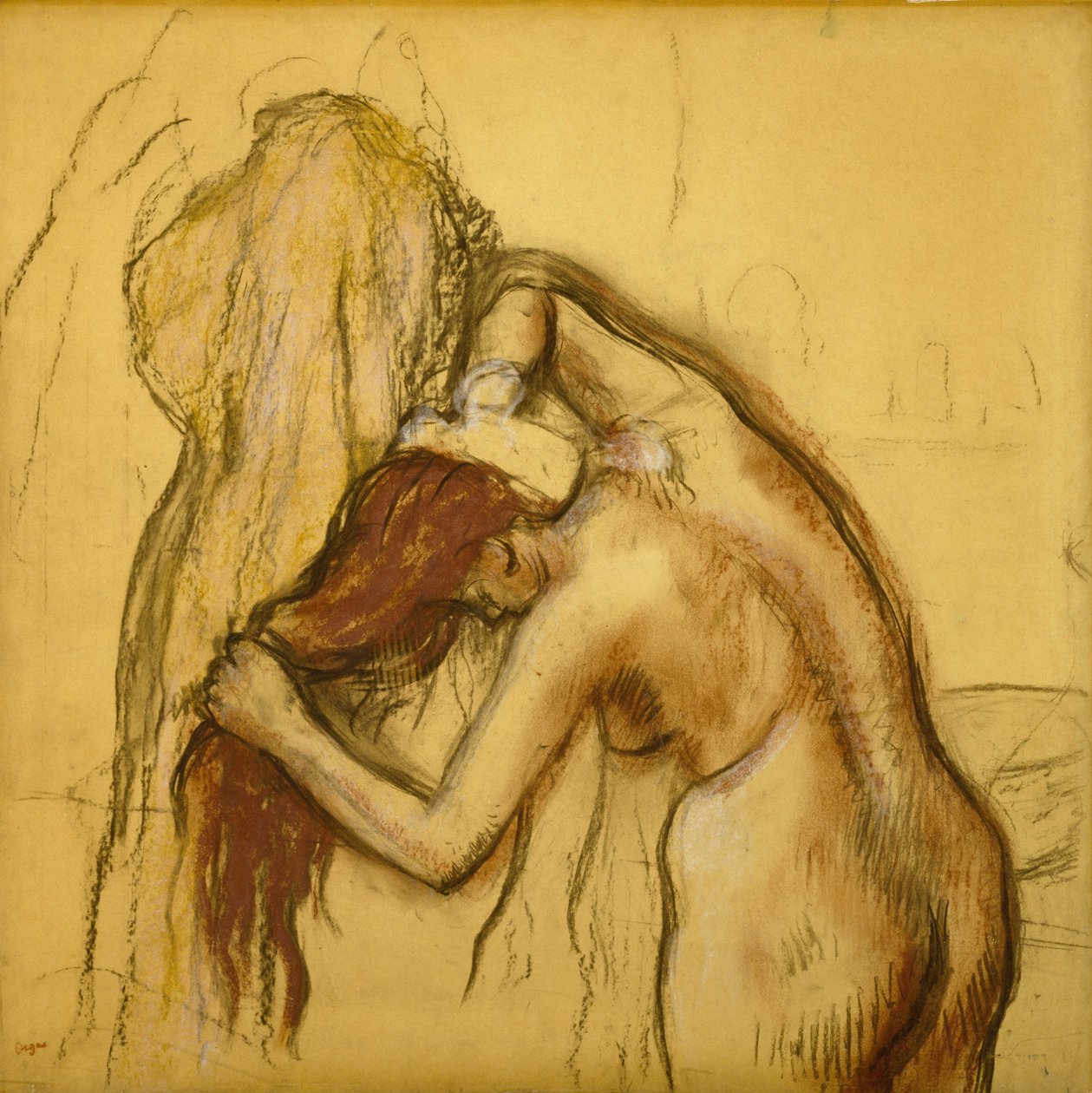 Mulher, secar-se de Edgar Degas