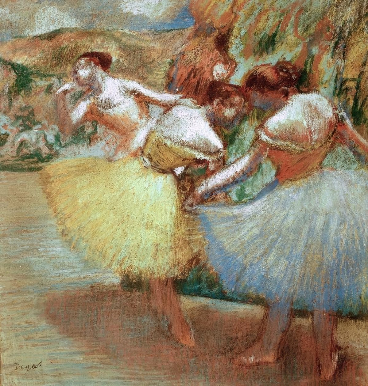 Três dançarinos de Edgar Degas
