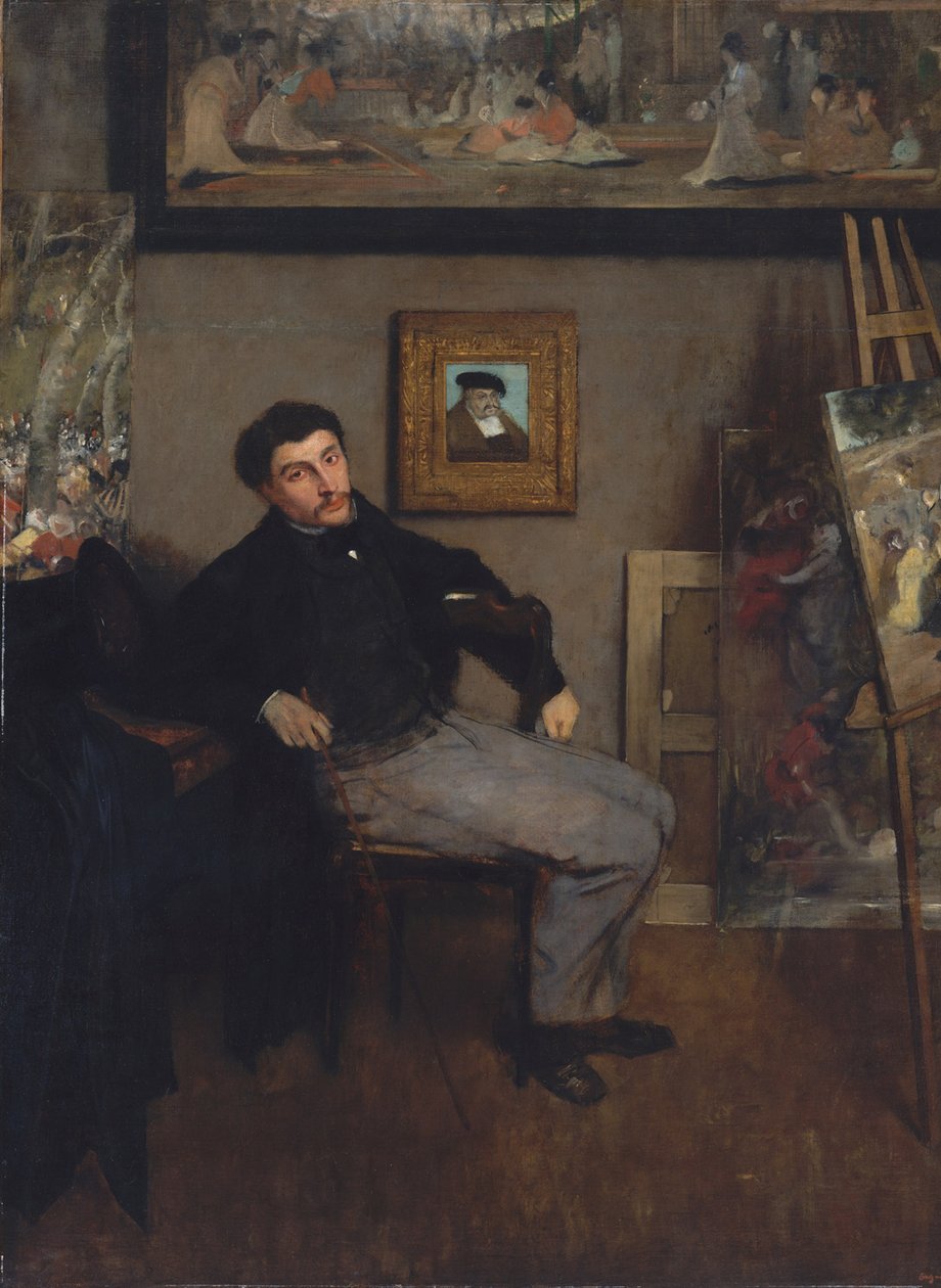 Retrato do pintor Tissot de Edgar Degas