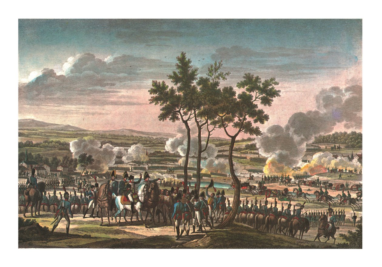 Batalha de Abensberg, 20 de abril de 1809, c1850 de Edme Bovinet