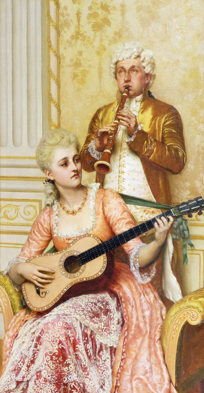 O ensaio, 1886 de Edmund Blair Leighton