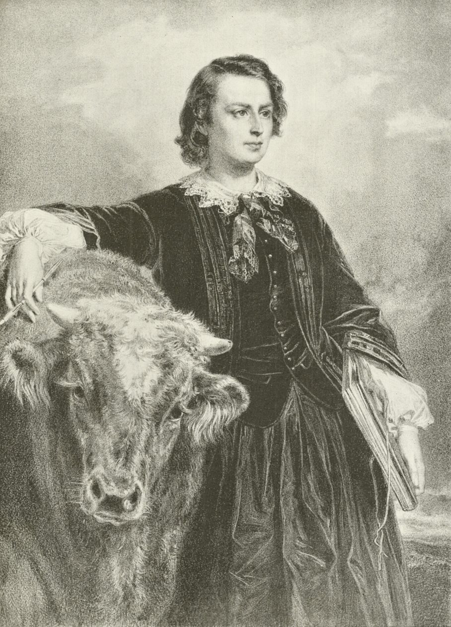 Rosa Bonheur, artista francesa (gravura) de Edouard Louis Dubufe